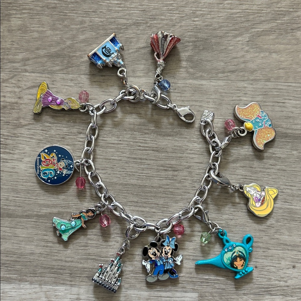 Disney Charm Bracelet with Colorful Charms